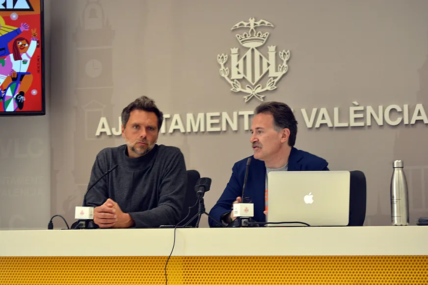 Rafa Vidiella y Giuseppe Grezzi durante la presentación a medios de Ciclosferia 2023