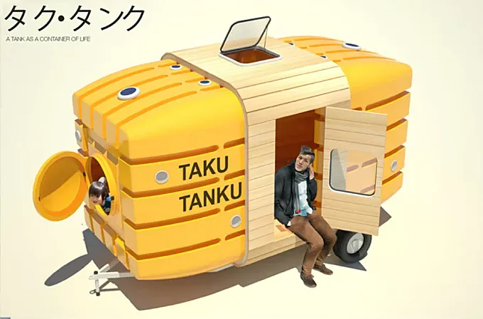 TAKU-TANKU: una casa tan ligera que podrías transportarla en bicicleta