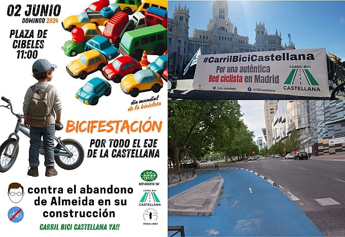 Madrid: convocada una 'Bicifestación' este domingo por el "abandono" del Carril Bici Castellana