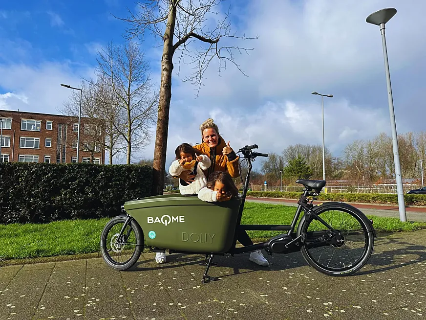 Baqme ofrece cargobikes compartidas.