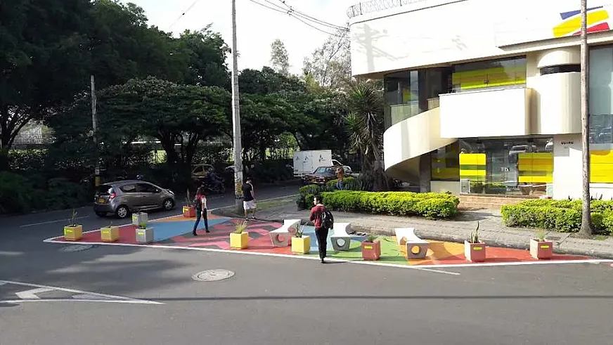 Intervenciones de urbanismo táctico en Medellín.