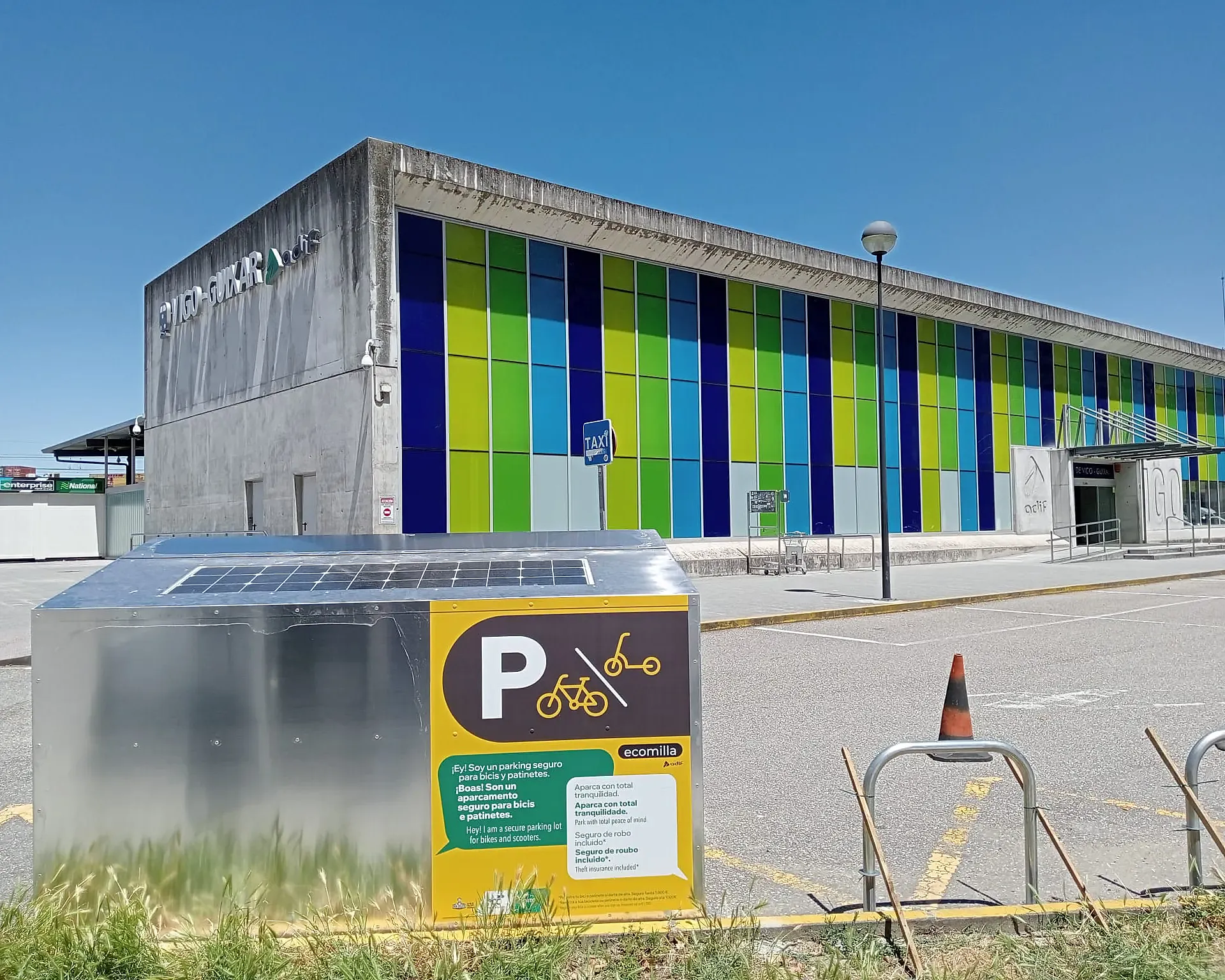 La estación de Vigo Guixar también cuenta con un bicihangar.