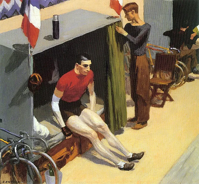 'French Six-day Bicycle Rider', Edward Hopper (1937)