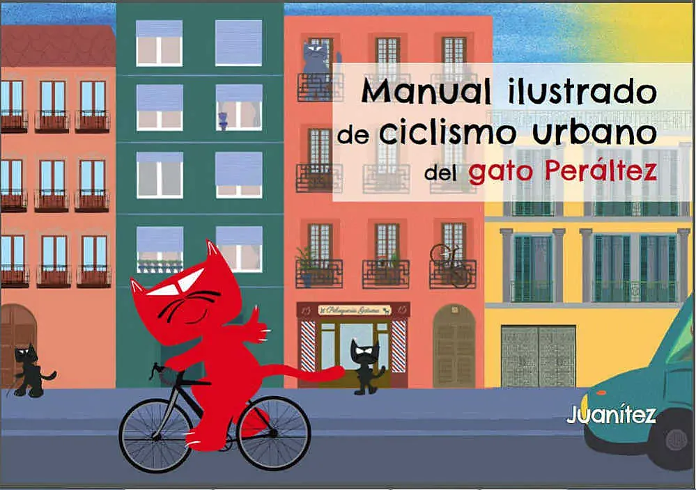 Portada del ‘Manual ilustrado de ciclismo urbano del gato Peráltez’