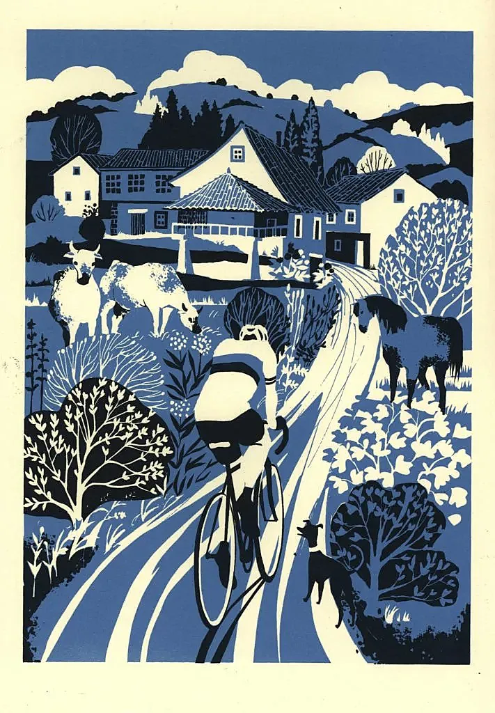 Eliza Southwood, ilustración ciclista ‘Blue Rider’