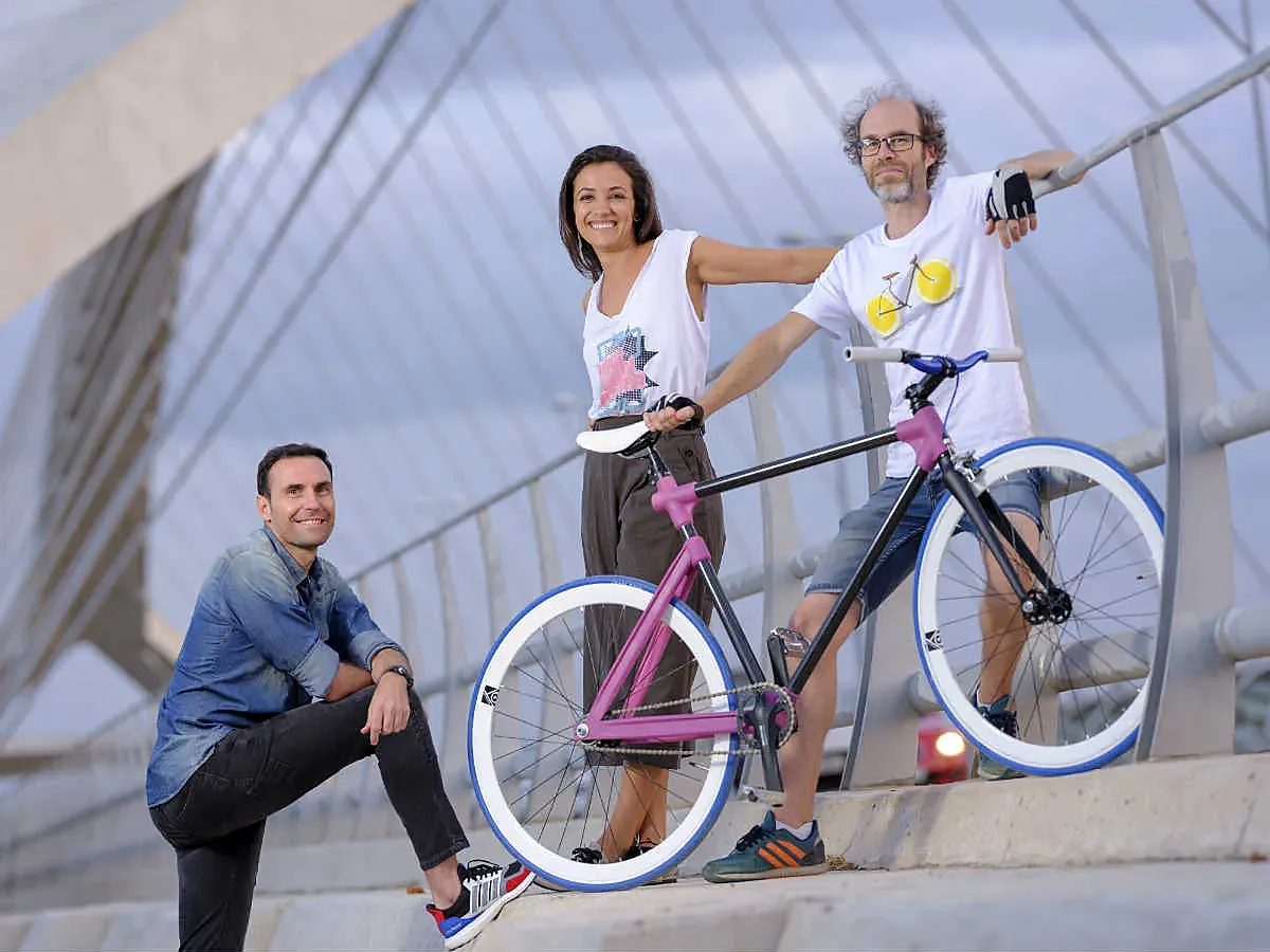 Dani, Rosa y Sergio, fundadores de Cyclic Urban Bikes