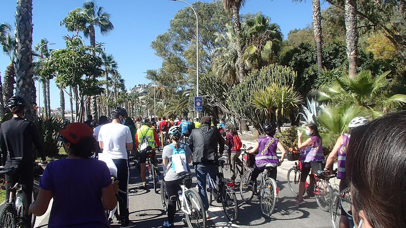 Así fue la 'bicifestación' de Málaga