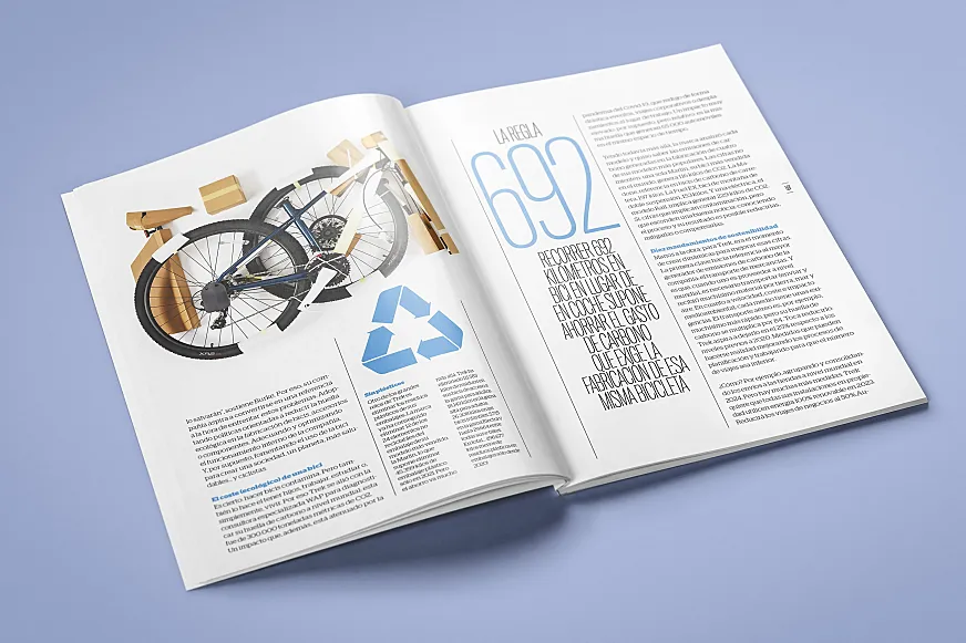 Trek, y su informe sobre cómo reducir la huella de carbono, es uno de los grandes protagonistas de la nueva sección 'Mundobici' de la revista impresa de Ciclosfera.