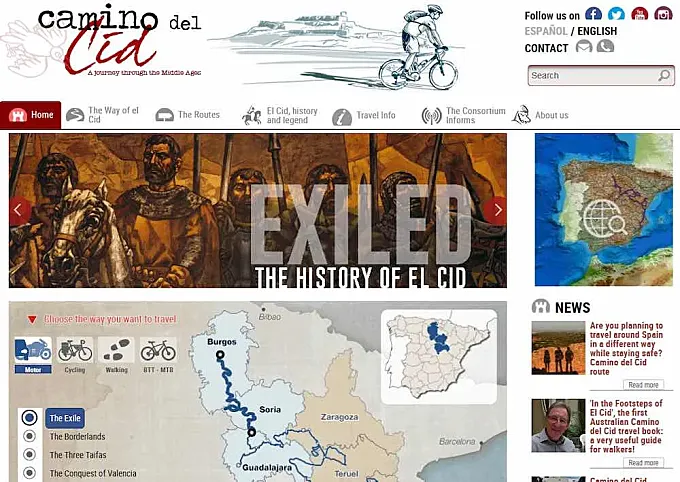 La web del Camino del Cid, ya disponible en inglés