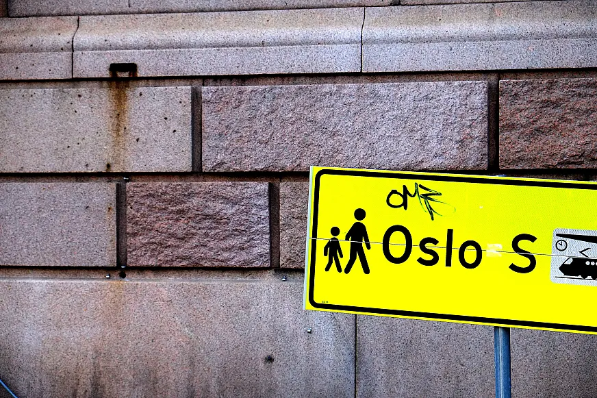 Cartel de la ciudad de Oslo.